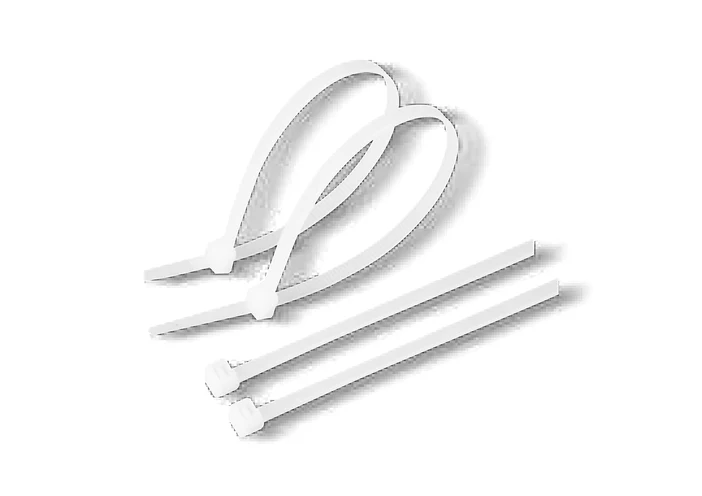 Cintillos de nylon blancos — Accesorios eléctricos