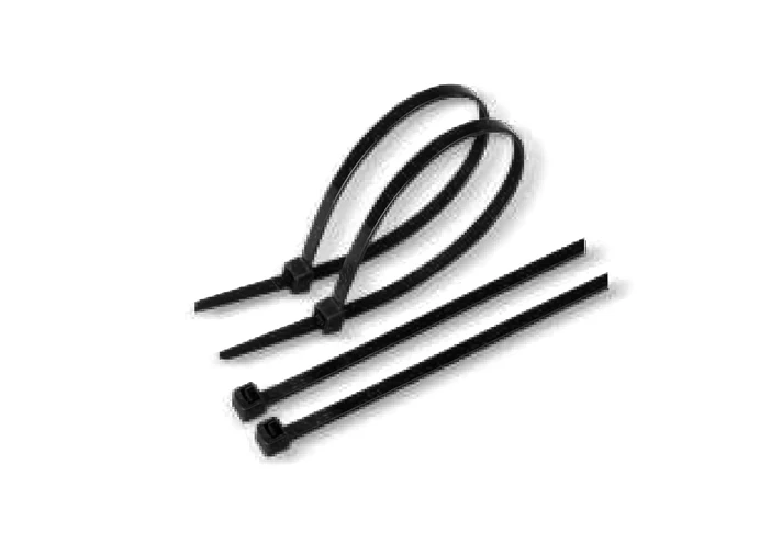 Cintillos de nylon negros — Accesorios eléctricos
